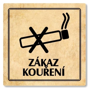 Zákaz kouření, 80x80mm, pergamen, Utah